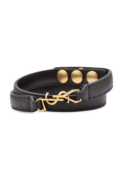 ysl braclete|yves saint laurent leather bracelet.